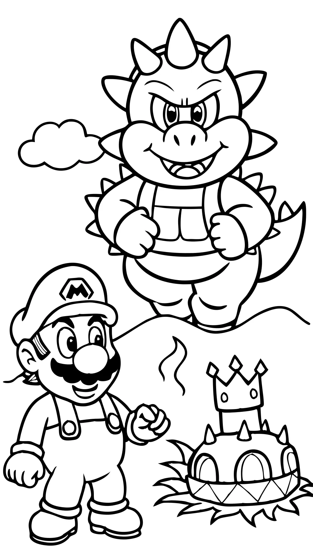 Páginas para colorear de Mario Bowser